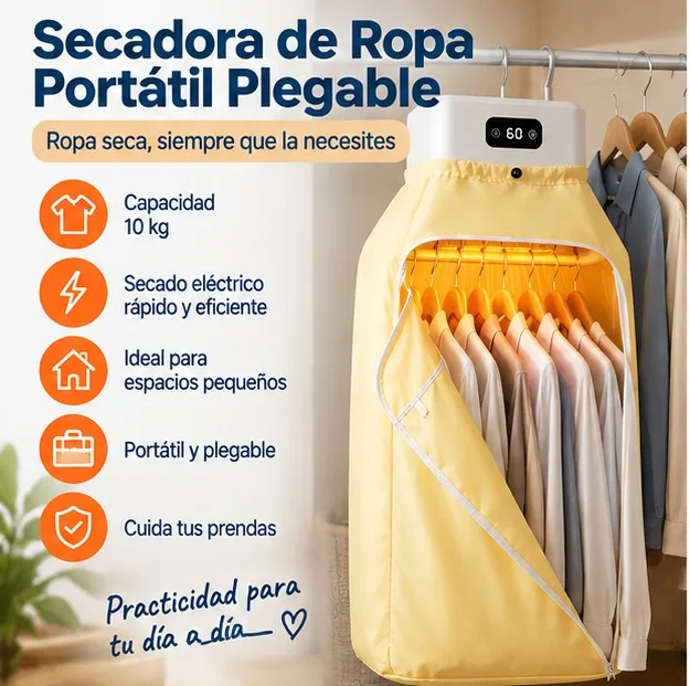 Imagen de Secadora de Ropa Portátil Plegable Eléct